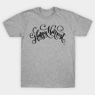 Happy Harvest Hand Lettered Design T-Shirt